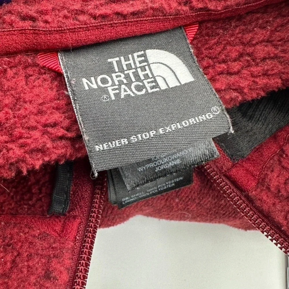 The‎ North Face 1/4 Zip Pull Over Thick Sweater Red Men's Size M Medium